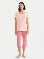 Triumph Piżama Sets 10227221 Różowy Regular Fit. Czerwone piżamy damskie Triumph, bez wzorów, z bawełny, bez ramiączek. Za 159.99 zł.