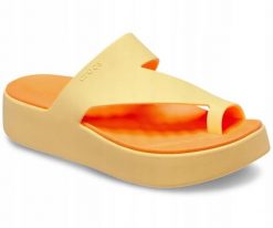 Klapki Dla Dorosłych Crocs Getaway Platform Toe Loop. Brązowe klapki i japonki męskie Crocs, z materiału. Za 199.99 zł.