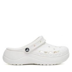 Klapki Crocs. Białe klapki damskie Crocs, bez wzorów, bez obcasa. Za 249.99 zł.