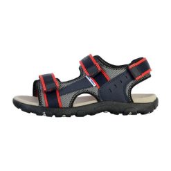Sandały GEOX JR SANDAL STRADA A Czerwony. Czerwone sandały damskie Geox, bez wzorów, ze skóry, bez obcasa. Za 151.99 zł.