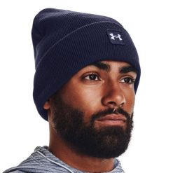 Czapka zimowa męska Under Armour Halftime Cuff. Niebieskie czapki męskie Under Armour, na zimę, bez wzorów. Za 71.21 zł.