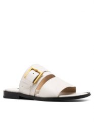 Gino Rossi Klapki NICOLA-23731 Biały. Białe klapki damskie Gino Rossi, bez wzorów, ze skóry, bez obcasa. Za 329.99 zł.