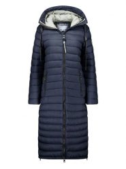 Geographical Norway Płaszcz zimowy "Azule" w kolorze granatowym rozmiar: S. Niebieskie płaszcze damskie Geographical Norway, na zimę, s, bez wzorów, z puchu. Za 235.50 zł.