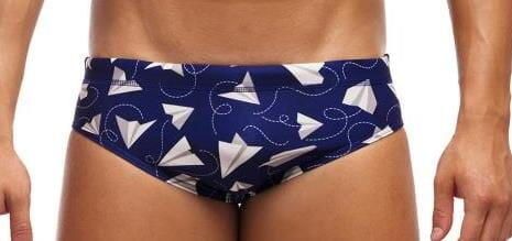 Kąpielówki męskie Funky Trunks Paper Plain - slipy. Niebieskie kąpielówki męskie FUNKY TRUNKS, m, bez wzorów, z elastanu, do pływania. Za 139.00 zł.