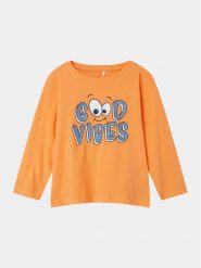 NAME IT Bluzka Vagno 13224977 Pomarańczowy Regular Fit. Brązowe t-shirty chłopięce Name it, bez wzorów, z bawełny, bez ramiączek. Za 29.99 zł.