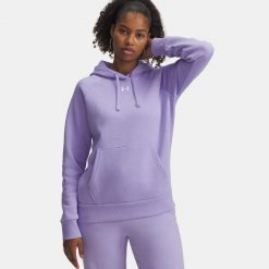 Bluza Under Armour Rival Fleece Hoodie. Fioletowe bluzy bez kaptura damskie Under Armour. Za 149.99 zł.