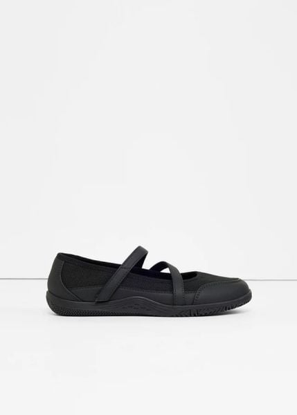 Baleriny barefoot z elastyczną podeszwą. Czarne baleriny damskie bonprix, bez wzorów, bez obcasa. Za 99.99 zł.