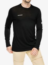 Bluza męska Mammut Tree Wool FL Longsleeve. Czarne bluzy z kapturem męskie Mammut, m, z lyocellu. Za 592.00 zł.