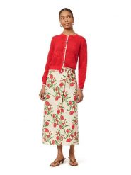 Scotch & Soda Spódnica w kolorze beżowo-czerwonym rozmiar: L. Brązowe spódniczki damskie Scotch & Soda, l, bez wzorów, midi. Za 179.95 zł.