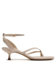 Jenny Fairy Sandały Ophelia WYL3410-1 Beżowy. Brązowe sandały damskie Jenny Fairy, bez wzorów, ze skóry, bez obcasa, na szpilce. Za 109.99 zł.