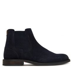 Sztyblety Tommy Hilfiger. Niebieskie sztyblety męskie Tommy Hilfiger, bez zapięcia. Za 649.99 zł.
