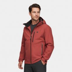 Kurtka męska hardshell membrana wodoodporności Alpinus Gedu. Brązowe kurtki męskie Alpinus, m, bez wzorów, z hardshellu, sportowe, bez kaptura. W wyprzedaży za 359.00 zł.