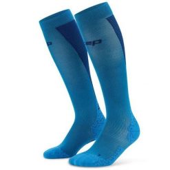 Męskie długie skarpety kompresyjne sportowe Core Ultralight CEP. Niebieskie skarpetki męskie CEP, bez wzorów, z elastanu. Za 199.00 zł.