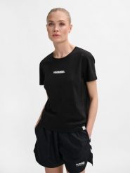 Koszulka Hmllegacy Damska. Czarne t-shirty damskie HUMMEL, s, bez wzorów, z bawełny, bez kołnierzyka. Za 66.25 zł.