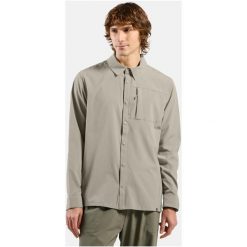 Koszula z długim rękawem męska ODLO Shirt l/s ESSENTIAL. Brązowe koszule męskie Odlo, na lato, l, bez wzorów, z materiału, bez kołnierzyka, bez ramiączek. Za 409.99 zł.