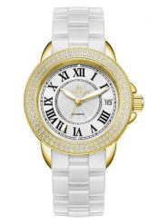 ALAIN ASTER Zegarek kwarcowy w kolorze złoto-białym rozmiar: onesize. Białe, analogowe zegarki damskie ALAIN ASTER, ceramiczne. Za 1,348.99 zł.