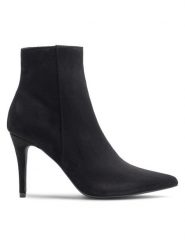 Jenny Fairy Botki SUSI LS5542-12A Czarny. Czarne botki damskie Jenny Fairy, z materiału, bez obcasa, na szpilce, bez zapięcia. Za 99.99 zł.