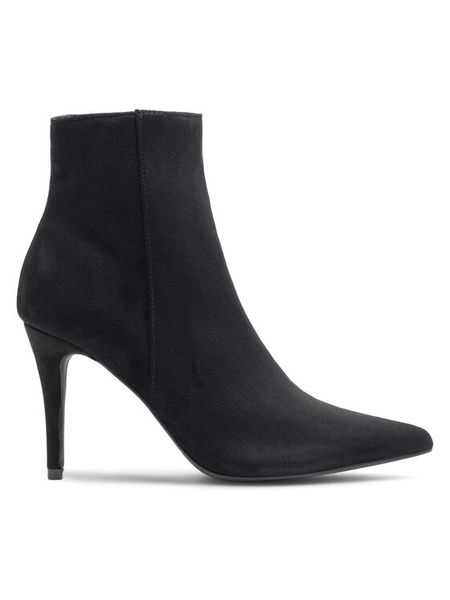 Jenny Fairy Botki SUSI LS5542-12A Czarny. Czarne botki damskie Jenny Fairy, z materiału, bez obcasa, na szpilce, bez zapięcia. Za 99.99 zł.