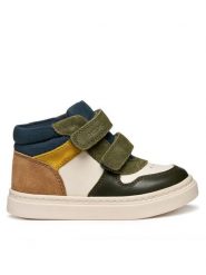 Geox Sneakersy B Nashik B465NA 08522 C1M3X S Khaki. Brązowe buty sportowe chłopięce Geox, bez wzorów, ze skóry, bez zapięcia. Za 179.99 zł.