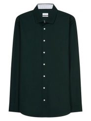 Seidensticker Koszula - Slim fit - w kolorze ciemnozielonym rozmiar: 40. Zielone koszule męskie Seidensticker, bez wzorów, z bawełny, bez kołnierzyka, bez ramiączek. Za 123.25 zł.