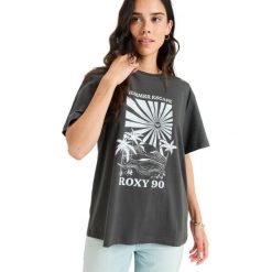 Luźna koszulka dla Kobiety HANGLOOSE THE SKY Czarny. Czarne bluzki sportowe damskie Roxy, m, z bawełny, bez kołnierzyka, bez ramiączek. Za 109.99 zł.