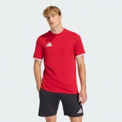 Koszulka Entrada26. Białe t-shirty sportowe męskie Adidas, z dzianiny, bez ramiączek, do piłki nożnej. Za 78.99 zł.
