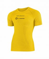 Koszulka męska z krótkim rękawem Brubeck 3D PRO BIEG PIASTÓW. Żółte t-shirty sportowe męskie Brubeck, l, z dzianiny, bez ramiączek, do biegania. Za 109.99 zł.