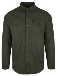 Męska Wygodna Koszula Weekendowa – Brave Soul - Khaki. Zielone koszule męskie Brave Soul, l, bez wzorów, z bawełny, bez kołnierzyka, bez ramiączek. Za 119.00 zł.