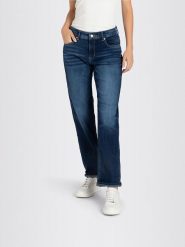 MAC Dżinsy - Straight fit - w kolorze granatowym rozmiar: 38/L30. Niebieskie jeansy damskie MAC. Za 223.99 zł.