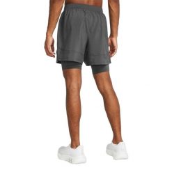 Szorty 2 w 1 Under Armour Launch 5". Szare szorty sportowe męskie Under Armour, l, z dzianiny, do biegania. Za 254.50 zł.