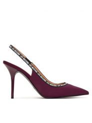 LOVE MOSCHINO Szpilki JA10429G1PIM0552 Bordowy. Czerwone szpilki Love Moschino, bez wzorów, ze skóry, bez obcasa. Za 854.99 zł.