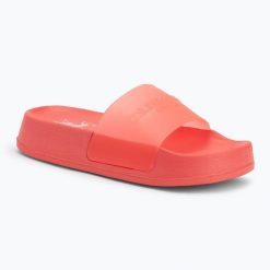 Klapki damskie U.S. Polo Assn. AMAMI009A. Czerwone klapki damskie U.S. Polo Assn., bez wzorów, z tworzywa sztucznego, bez obcasa. Za 109.99 zł.