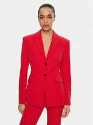 HUGO Marynarka Asmalla-1 50533901 Czerwony Slim Fit. Czerwone marynarki i żakiety damskie Hugo, bez wzorów, z syntetyku. Za 609.99 zł.