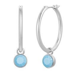 Lulu & Jane Kolczyki z mosiadzu w kolorze srebrnym z krysztalem 1 ct Damski. Szare kolczyki damskie Lulu & Jane, z kryształem, srebrne. Za 149.99 zł.