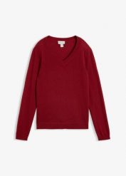 Sweter z miękkiej mieszanki kaszmiru Good Cashmere Standard®. Niebieskie swetry klasyczne damskie bonprix, z kaszmiru, bez kołnierzyka. Za 329.99 zł.