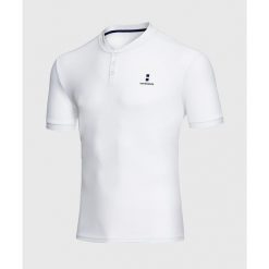 Koszulka Polo Męska Excellence. Niebieskie koszulki polo męskie NORDICDOTS, m, bez wzorów, z poliesteru, bez ramiączek. Za 235.00 zł.