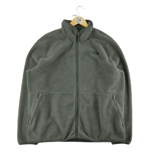 Second life - Męska szara kurtka polarowa TNF Sherpa - Jak nowy. Szare kurtki męskie The North Face, m, bez wzorów, z polaru, sportowe, bez kaptura. Za 211.46 zł.