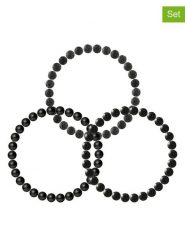 Pearline Bransoletki (3 szt.) z kamieniami szlachetnymi rozmiar: onesize. Czarne bransoletki damskie Pearline. Za 130.99 zł.