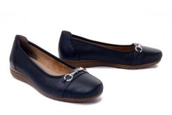 RIEKER L9360-14 blue, baleriny damskie. Niebieskie baleriny damskie Rieker, bez wzorów, bez obcasa. Za 319.90 zł.