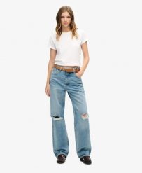 Superdry Jeansy Wide Leg z Bawełny Organicznej. Zielone jeansy męskie Superdry. Za 395.70 zł.
