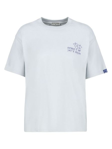 Eight2Nine Koszulka w kolorze błękitnym rozmiar: M. Niebieskie bluzki damskie Eight2Nine, m, bez wzorów, z bawełny, bez kołnierzyka. Za 78.28 zł.