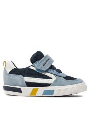 Geox Sneakersy B Kilwi Boy B45A7B 02214 CE4F4 M Niebieski. Niebieskie buty sportowe chłopięce Geox, z materiału, bez zapięcia. Za 499.99 zł.