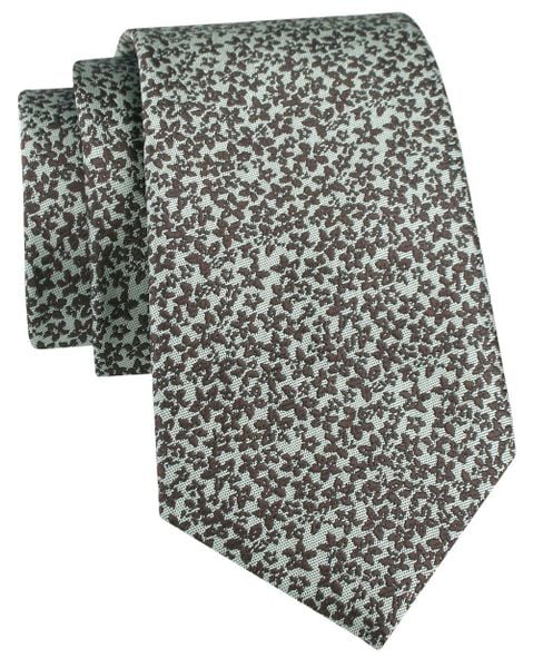 Krawat Męski - Beż w Drobne, Brązowe Kwiatki - Alties. Brązowe krawaty i muchy męskie Alties, bez wzorów, z tkaniny, eleganckie. Za 55.00 zł.