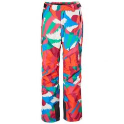 Damskie spodnie narciarskie z kieszeniami cargo Helly Hansen Switch. Czerwone spodnie materiałowe damskie Helly Hansen, bez wzorów, sportowe. W wyprzedaży za 783.50 zł.