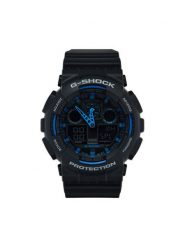 G-Shock Zegarek GA-100-1A2ER Czarny. Czarne zegarki męskie G-Shock. Za 449.99 zł.