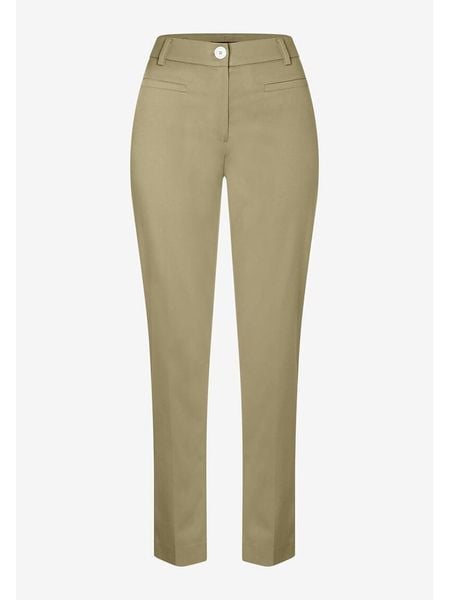 More & More Spodnie w kolorze oliwkowym rozmiar: 42. Brązowe spodnie materiałowe damskie MORE & MORE, bez wzorów, z materiału. Za 86.99 zł.