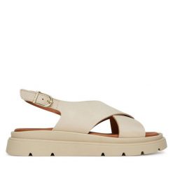 Sandały Tamaris. Brązowe sandały damskie Tamaris, bez wzorów, bez obcasa, na koturnie. Za 299.99 zł.