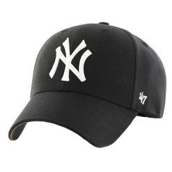 Czapka Z Daszkiem MVP New York Yankees. Czarne czapki męskie 47 Brand, bez wzorów. Za 141.99 zł.