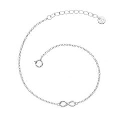 Glanzstücke München Srebrna bransoleta Infinity srebro wysokiej próby żółte złoto Bransoletki 1 ct Damski. Szare bransoletki damskie Glanzstücke München, srebrne. Za 129.99 zł.