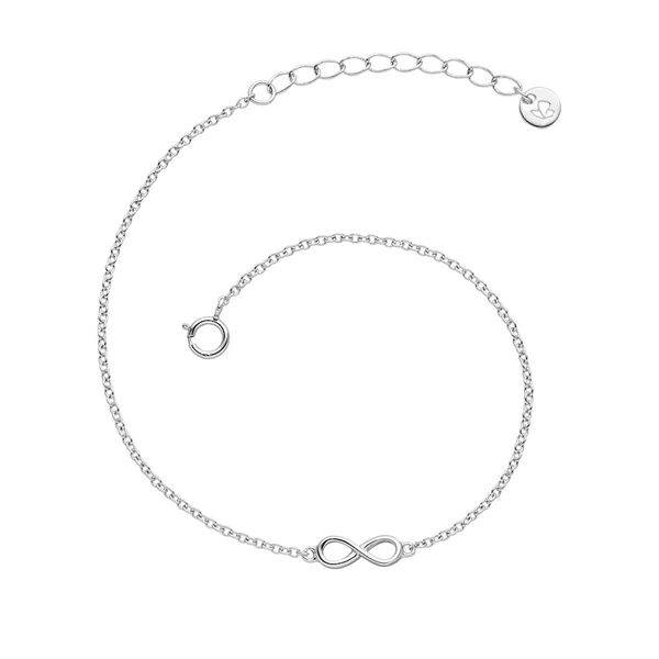 Glanzstücke München Srebrna bransoleta Infinity srebro wysokiej próby żółte złoto Bransoletki 1 ct Damski. Szare bransoletki damskie Glanzstücke München, srebrne. Za 129.99 zł.